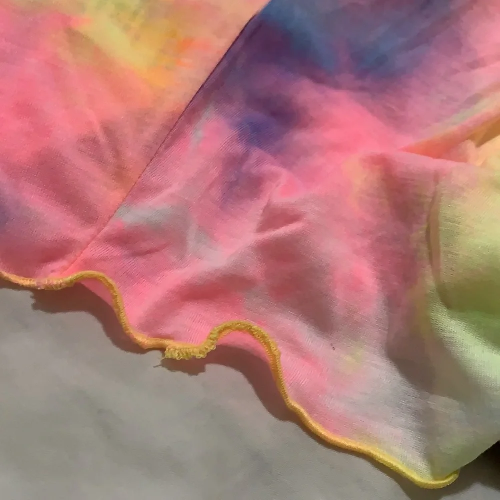 Neon Tie-Dye WaterColor Cropped Tank - NWOT_3